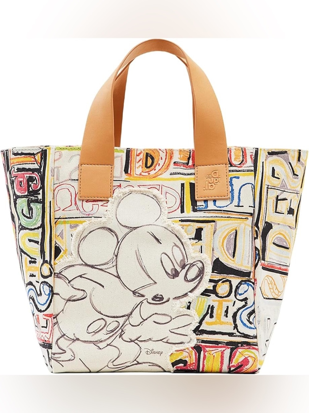 Desigual Mickey Mouse collaboration  Multicolor Canvas Tote